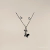 A new cross-border butterfly-shaped personalized, simple design, niche, simple and versatile collarbone chain accessory details Picture